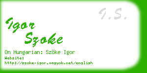 igor szoke business card